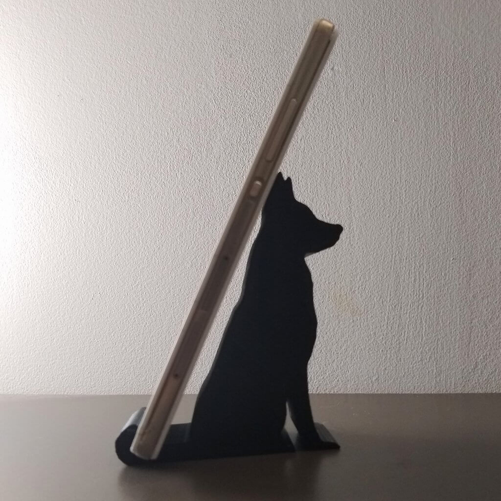 Support de téléphone d'un chien