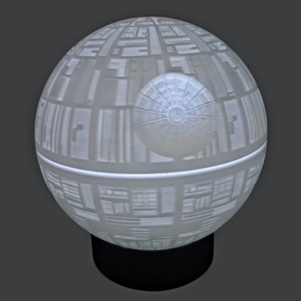 Lampe Sphère lithophanie Etoile de la mort