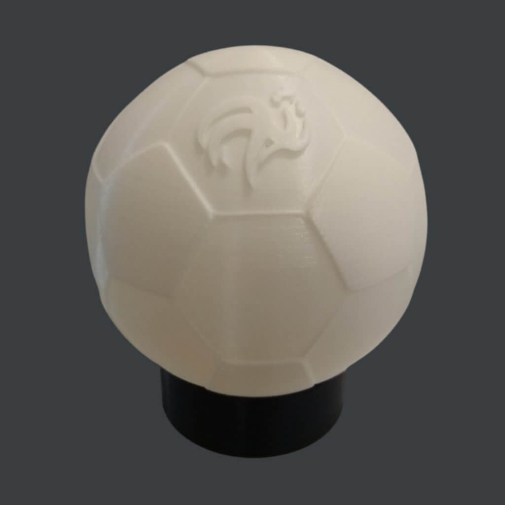 Lampe ballon de football lithophanie le coq éteinte