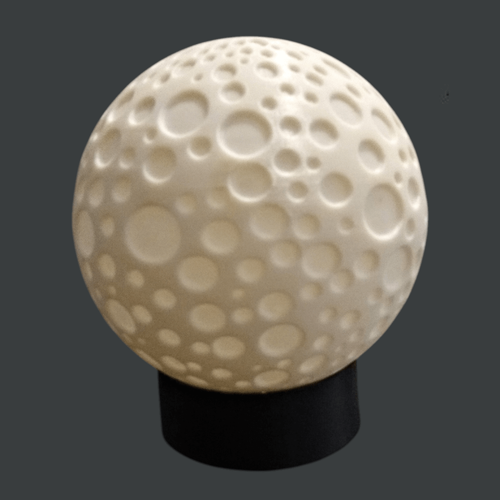 Lampe Sphère lithophanie Bulles éteinte