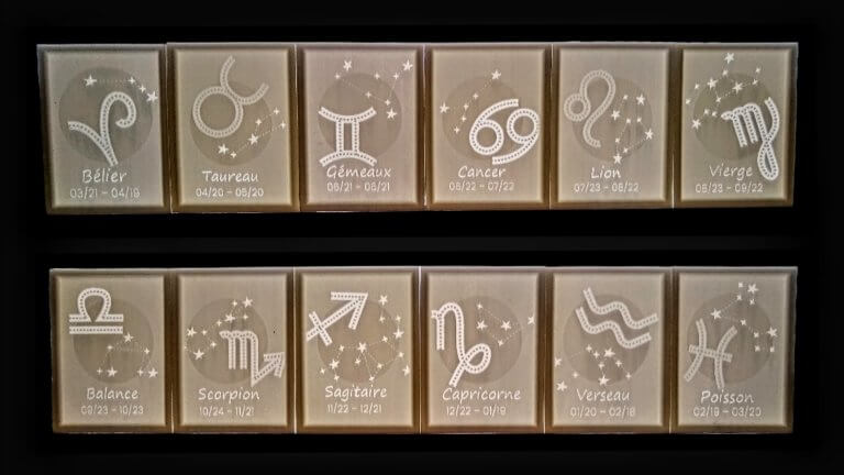 Lithophnies pour Lithophone des signes du zodiaques