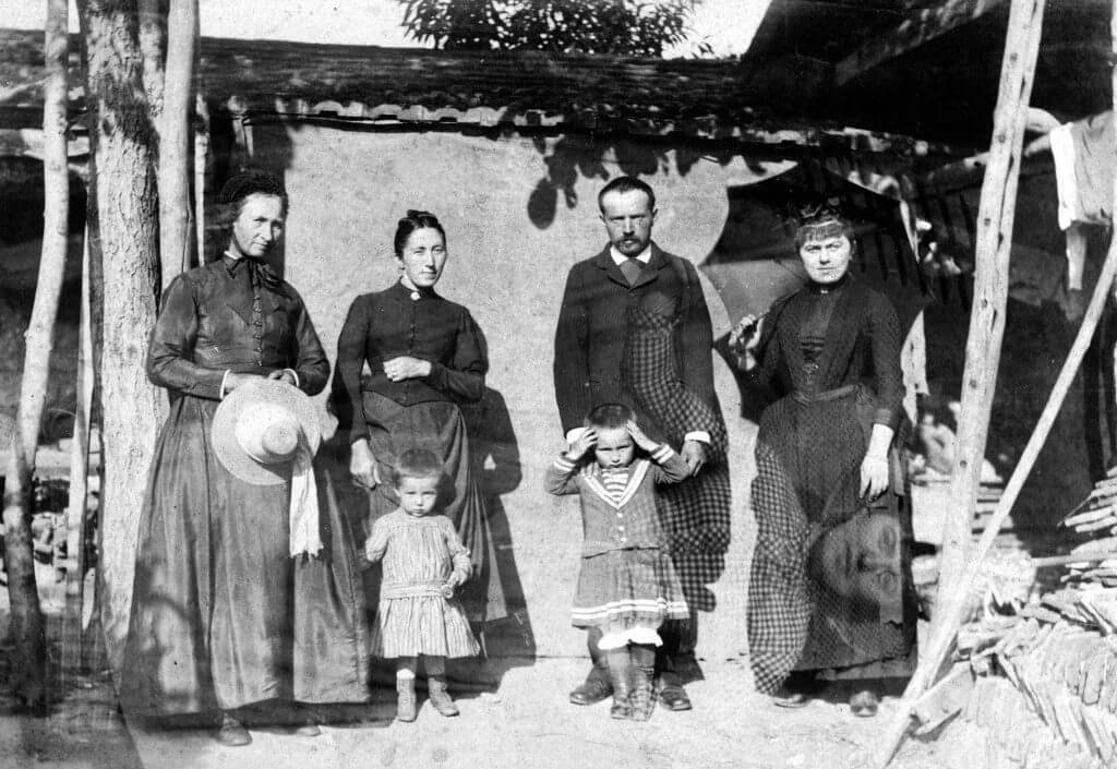 Photo originale d'une famille de l'année 1888
