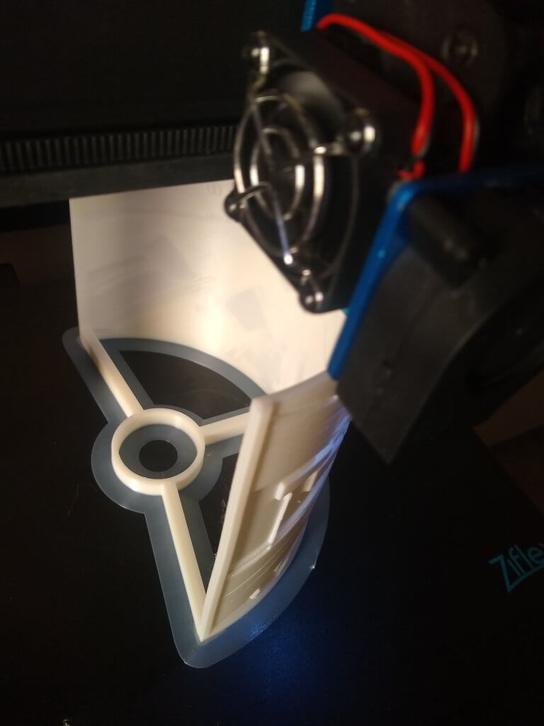 Réalisation d'un abat jour lithophanie géométrie vue arrière