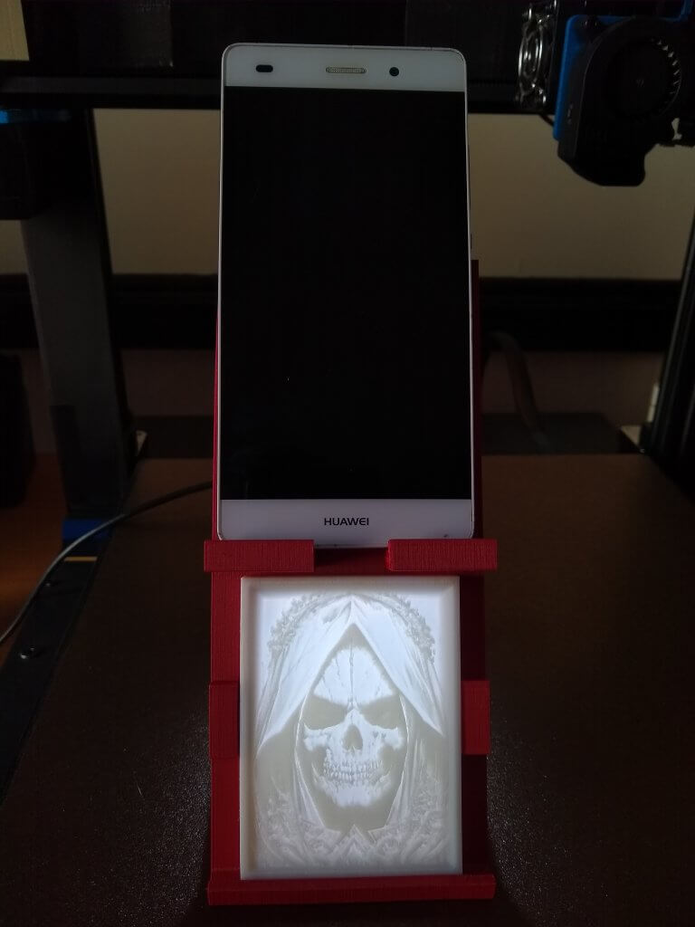 Support de téléphone Lithophone avec lithophanie personnalisée