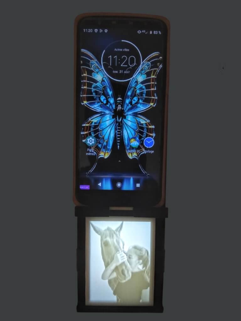 Support de téléphone Lithophone avec lithophanie personnalisée