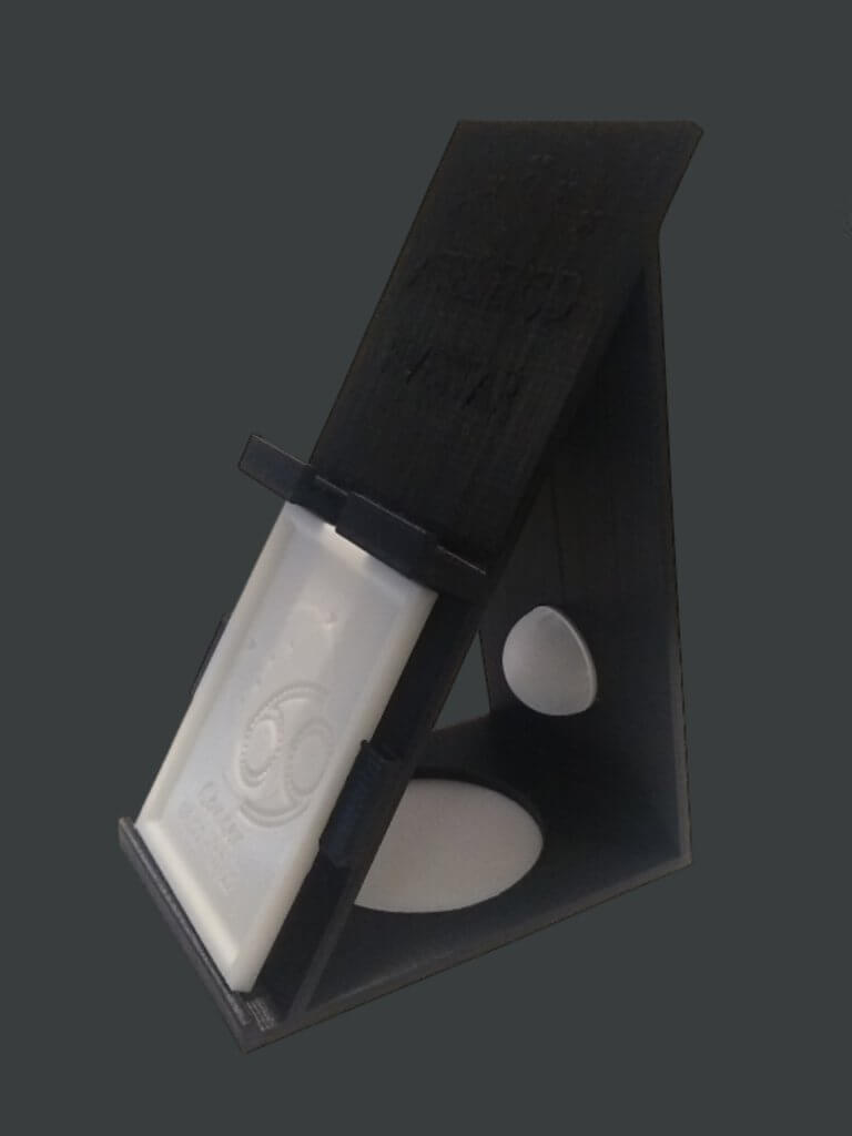 Support de téléphone Lithophone vue de côté