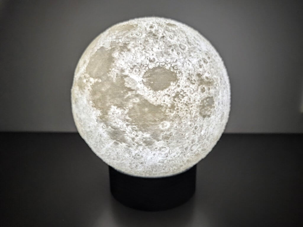 Lampe Sphère lithophanie de la Lune