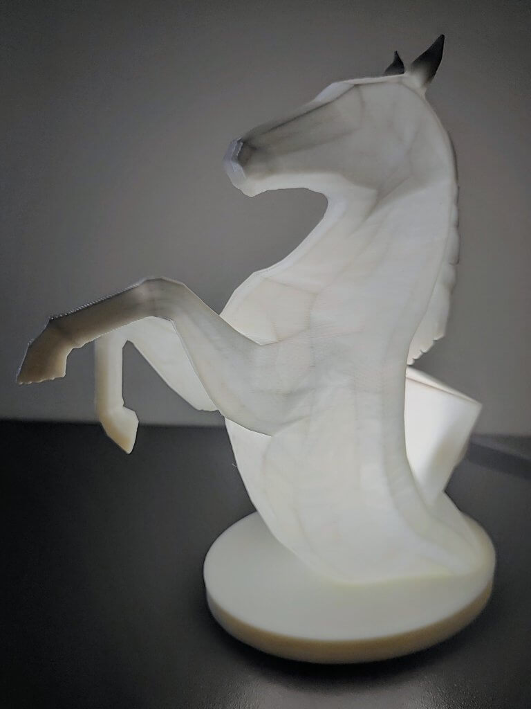 Lampe statuette d'un Cheval cabré